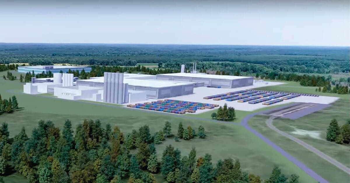 aerial view of Mid-Atlantic Advanced Manufacturing Center (MAMaC) in Greensville County, VA