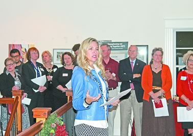 Natalie Slate presents on the efforts of the Business Recruitment and Retention Committee during the recent Virginia’s Growth Alliance community event held at Rosemont Winery.