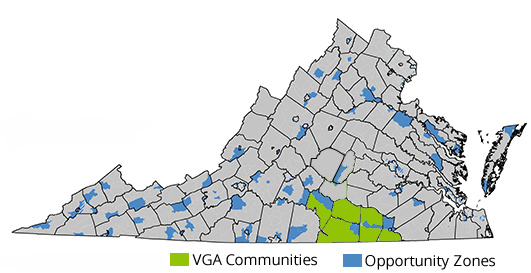 VGA Opportunity Zones map