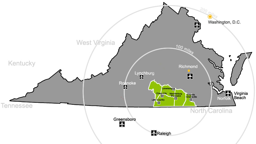 Map of Airports